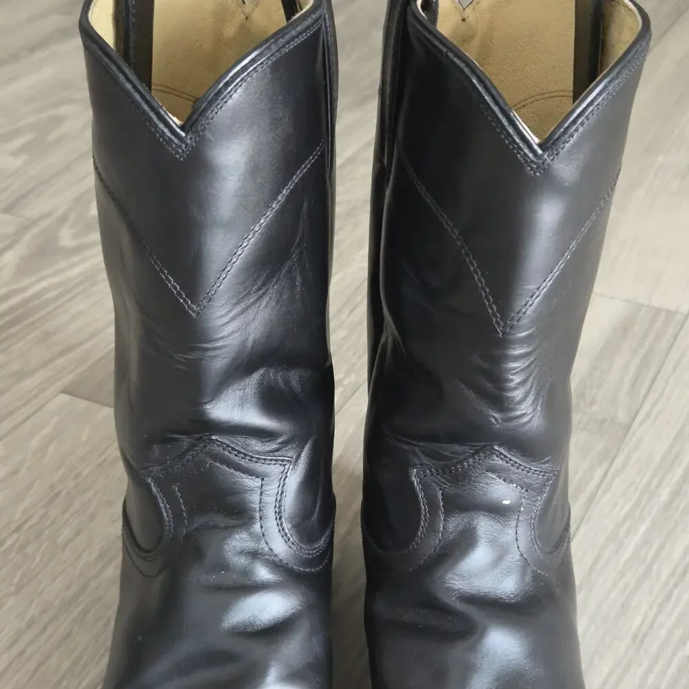 Justin Boots Men’s US 10.5 D Black Patent Leather Western Cowboy Boots